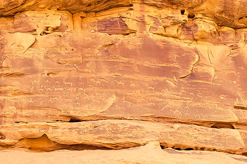 Anfishiyyeh Petroglyphs Wadi Rum