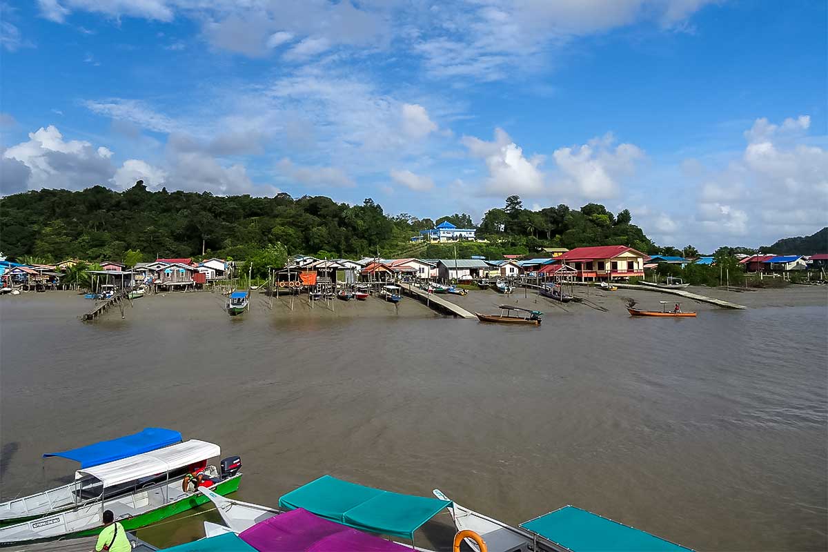 The scenery along the river on your boat to Bako National Park