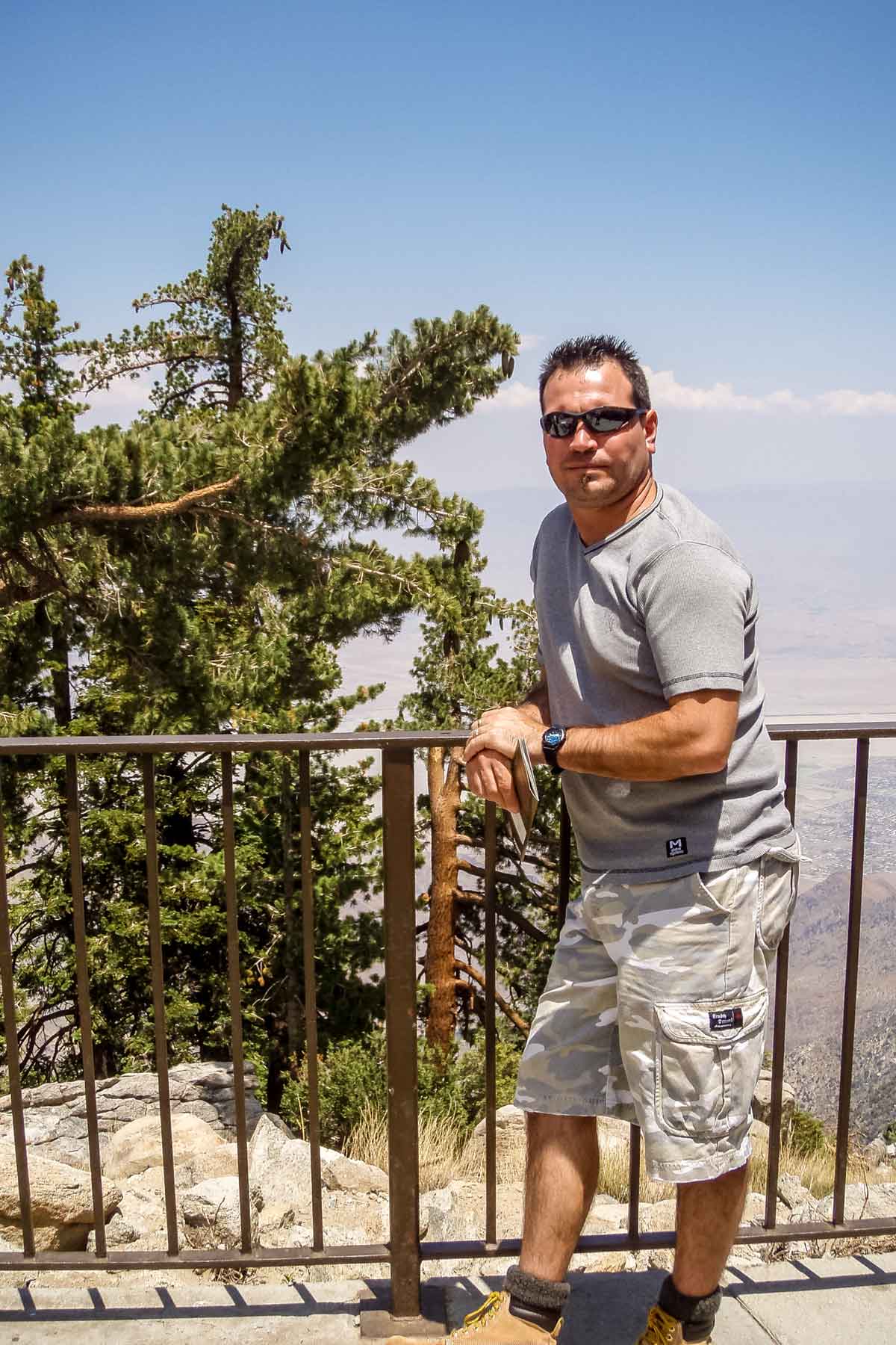 Brad on top of the viewpoint on the Arial Tramway Palm Springs