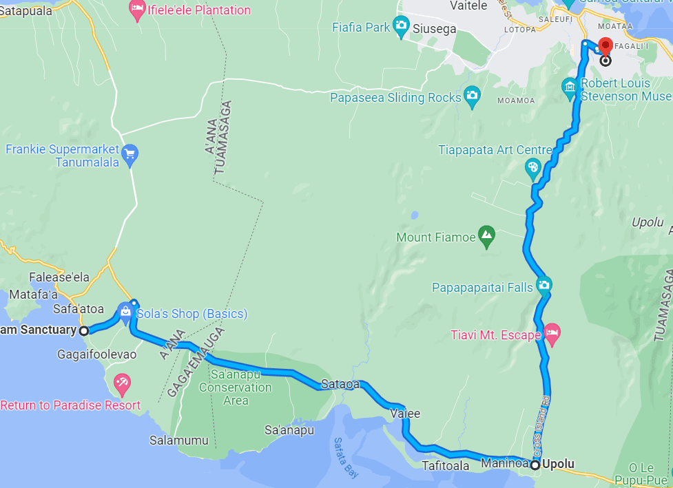 Directions From Apia To Giant Clam Sanctuary