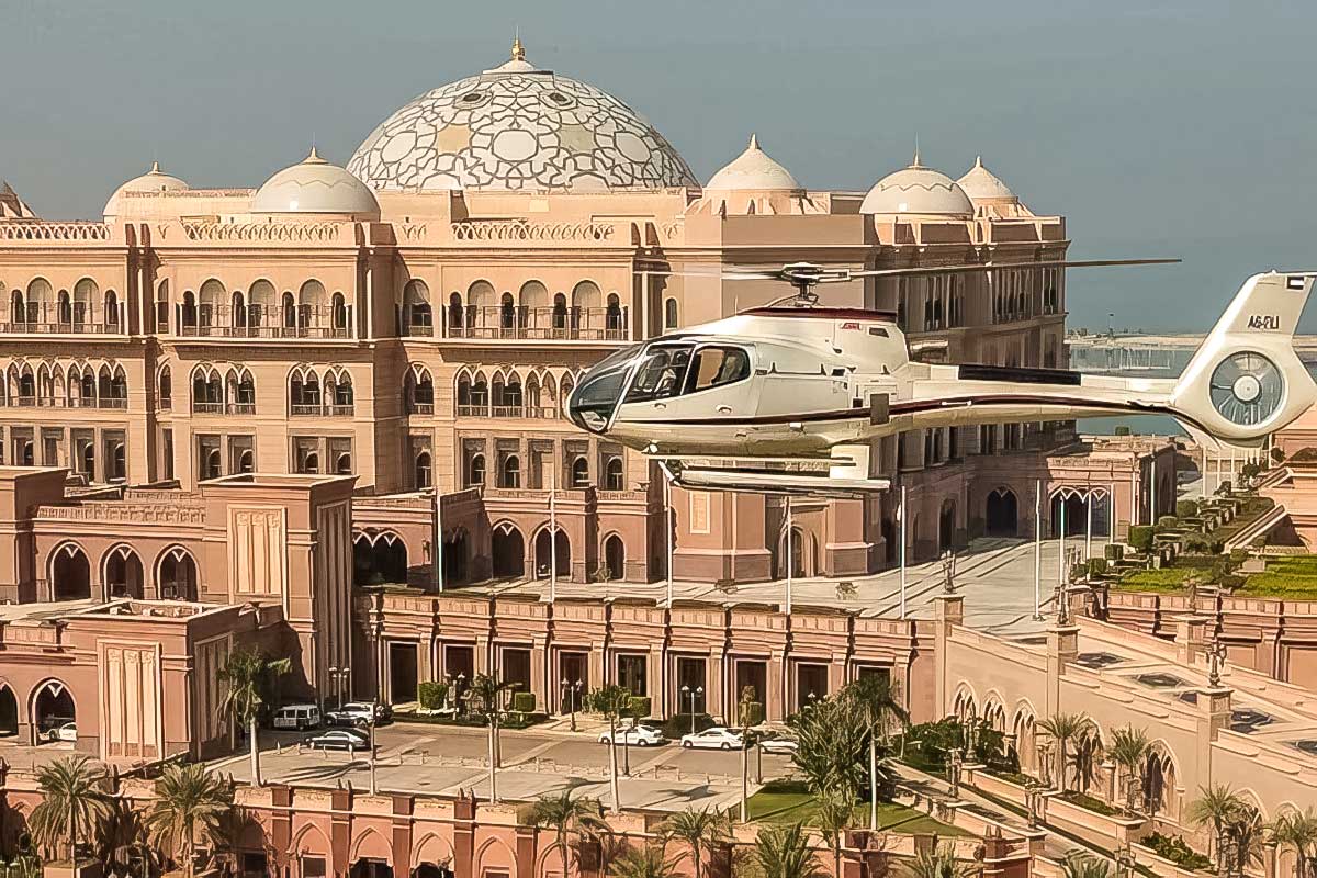 HelicopterOverAbuDhabi-OPT Fantastic scenery over the United Arab Emirates