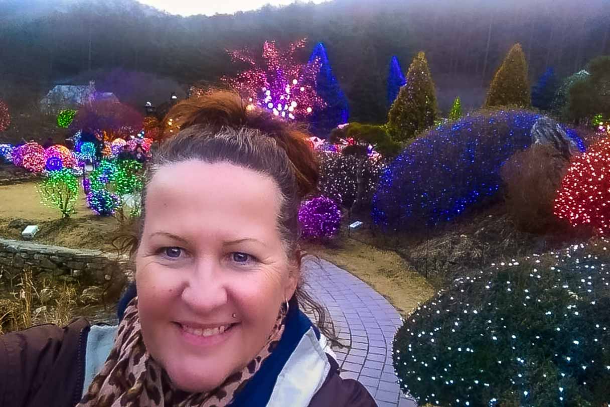 JenAtGardenOfMornignCalm me at Garden of Morning Calm Seoul, South Korea