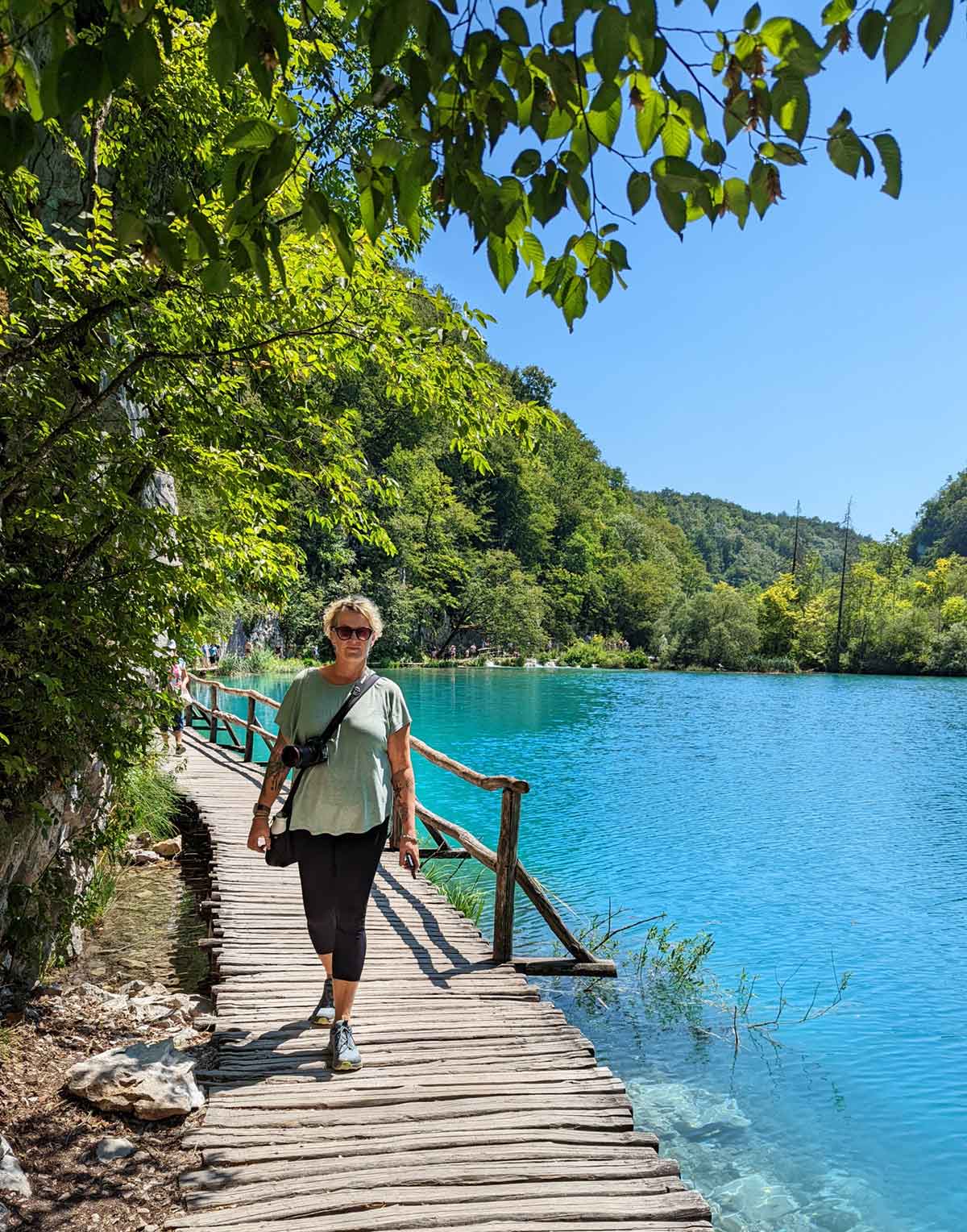 Jen at Plitvice Lakes Croatia