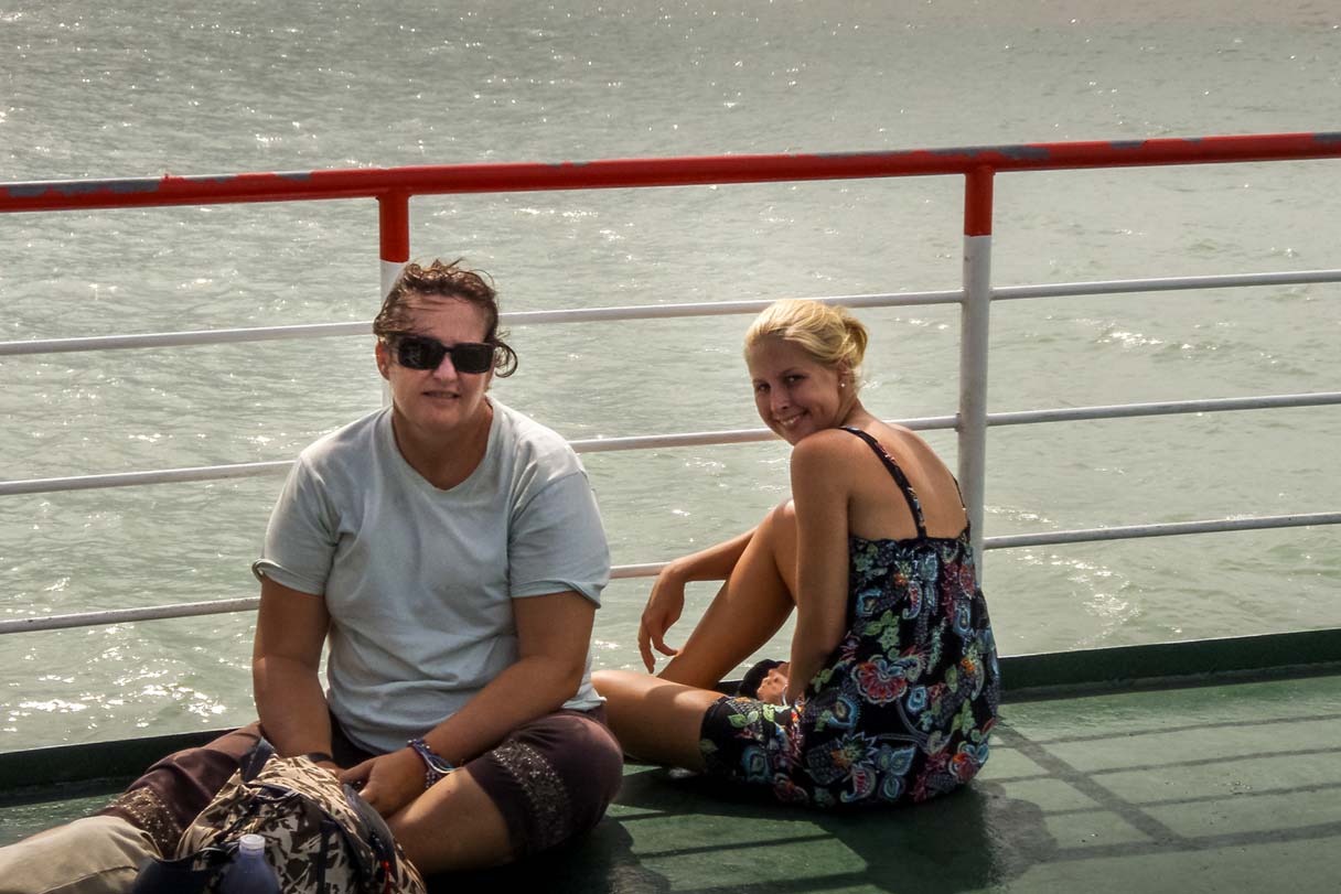 My niece Madison and I on a boat in Thailand