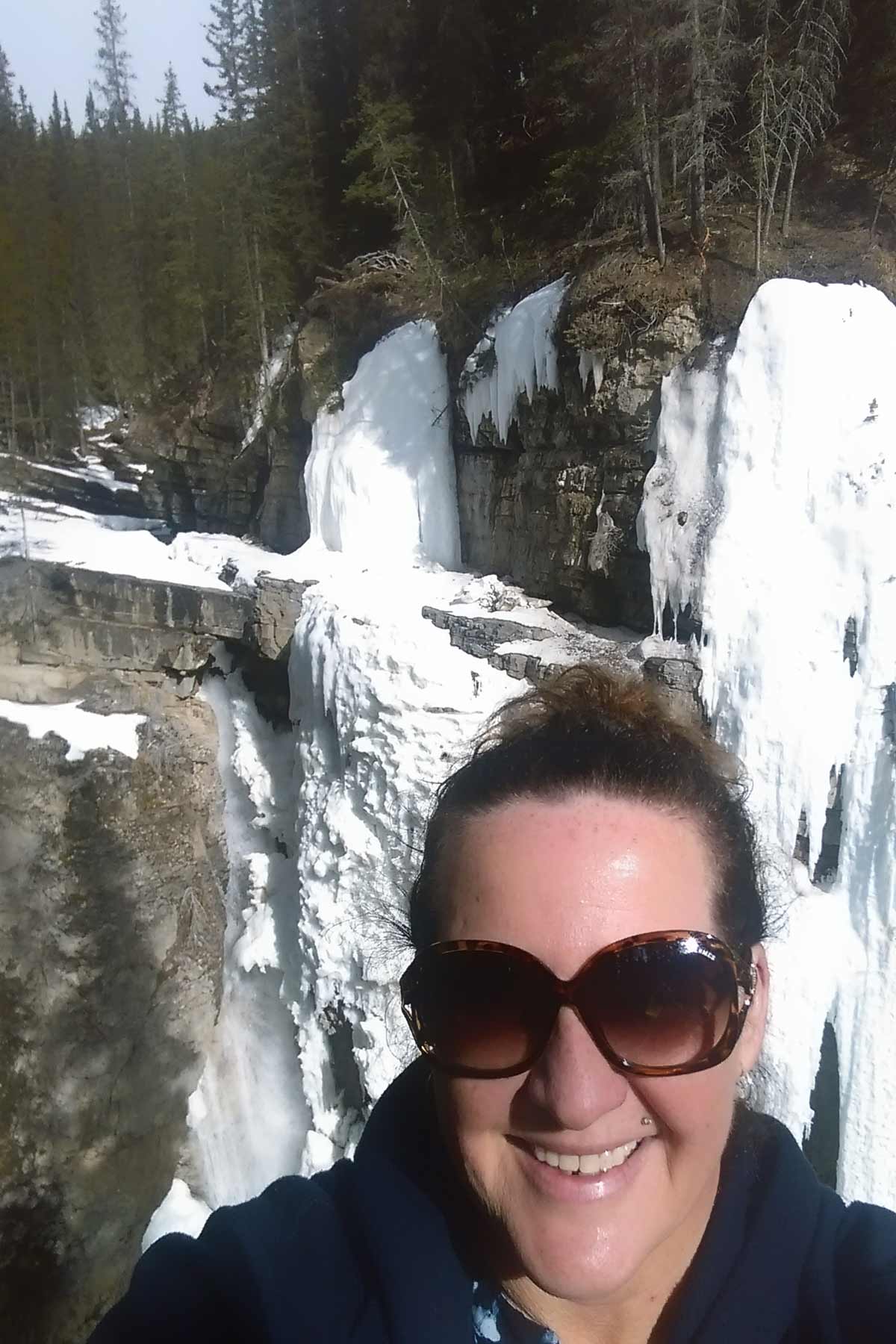 Me on an ice canyon hike in Banff