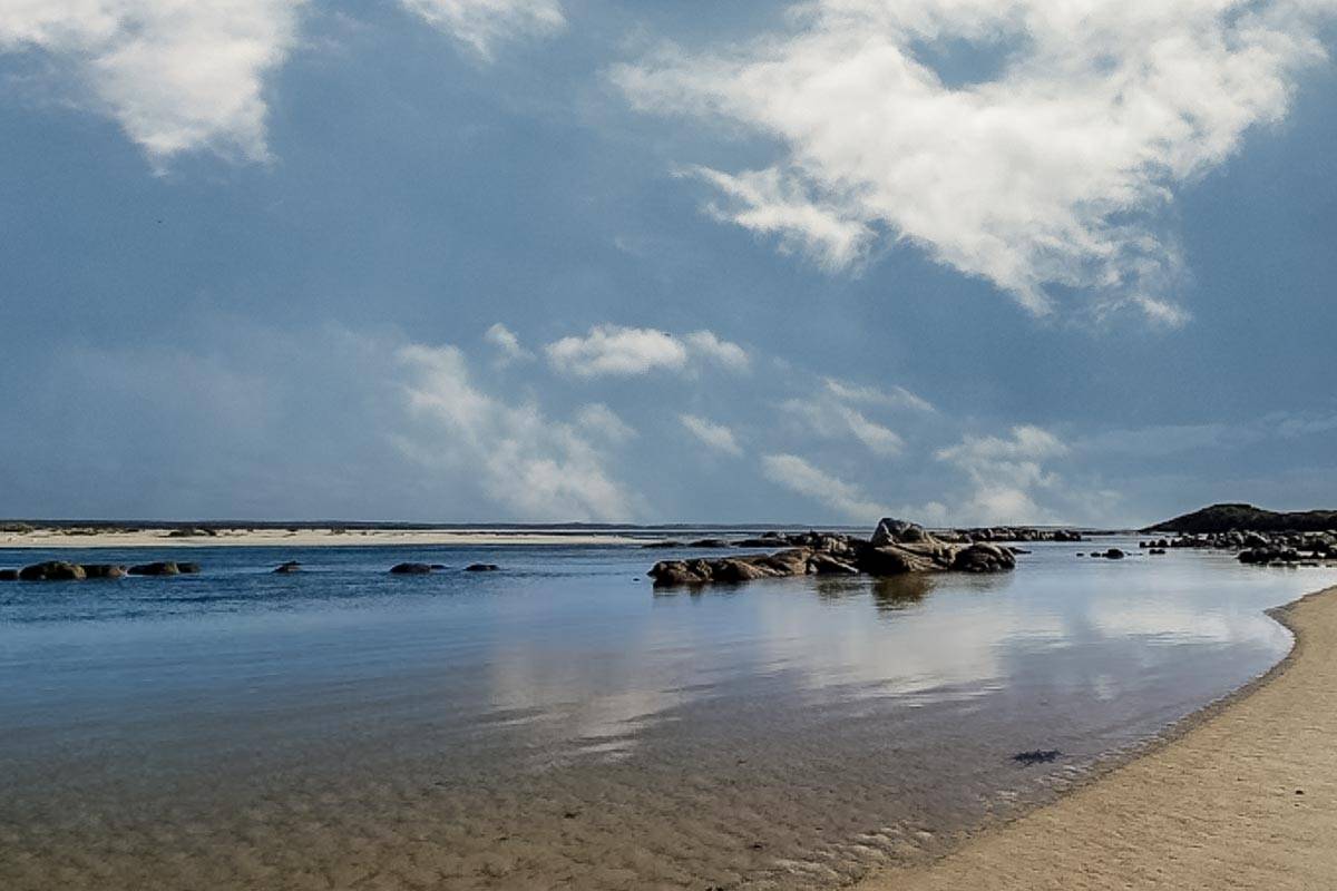 The main beach next to Musselroe Bay boat ramp.