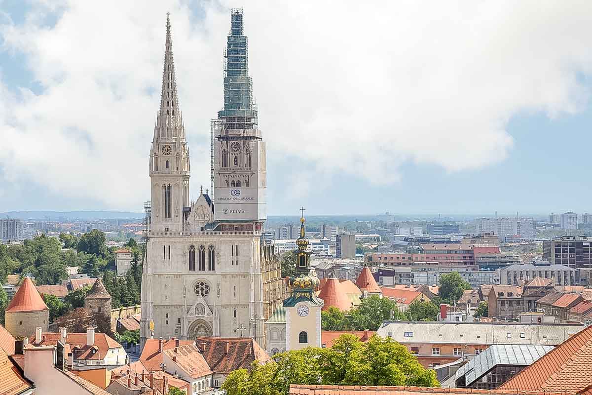 Zagreb Cathedral under repairs