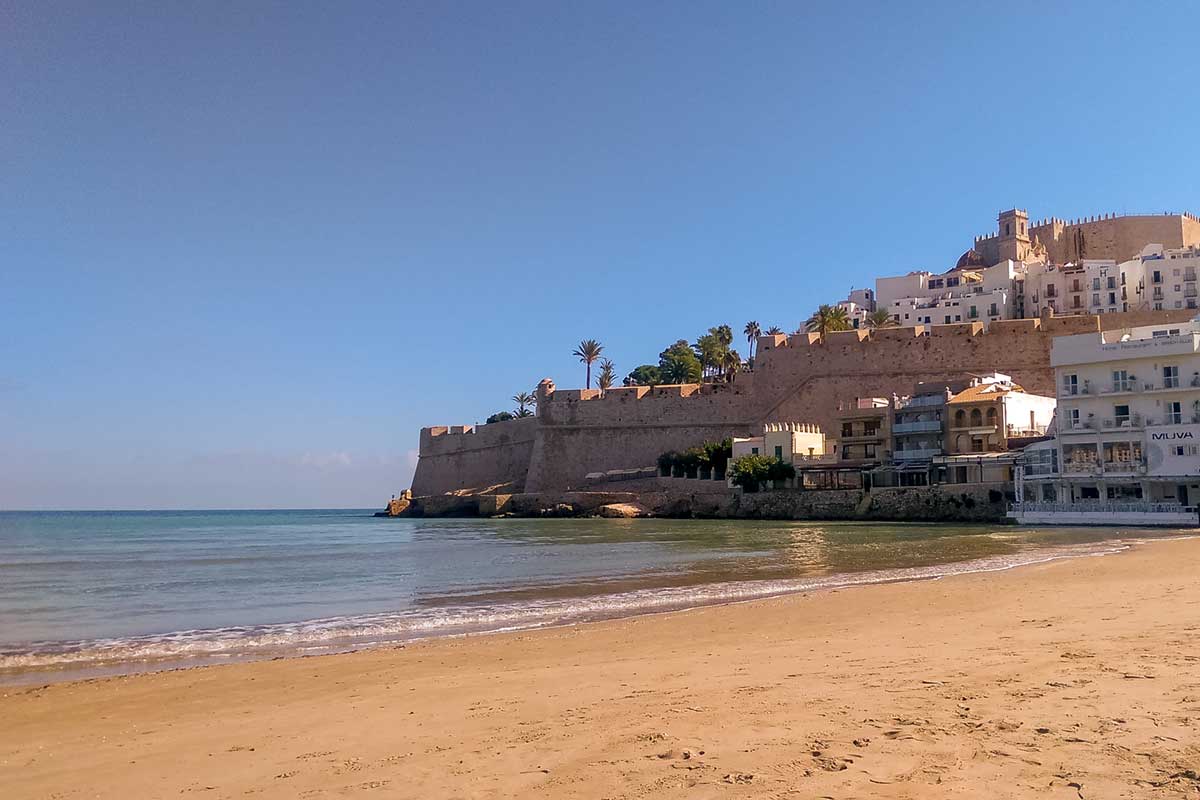 Peniscola beach and castle