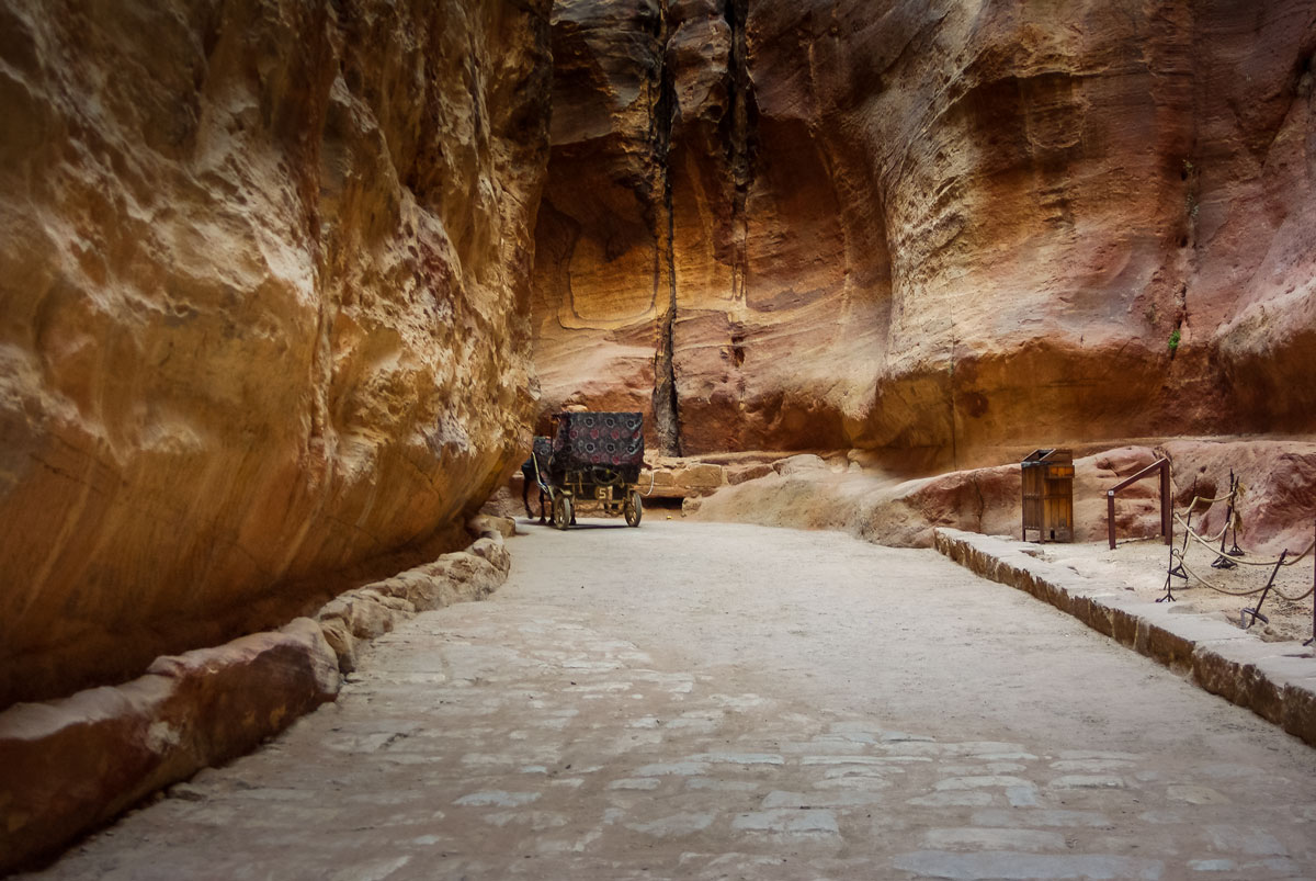 The wash that you head down to enter Petra
