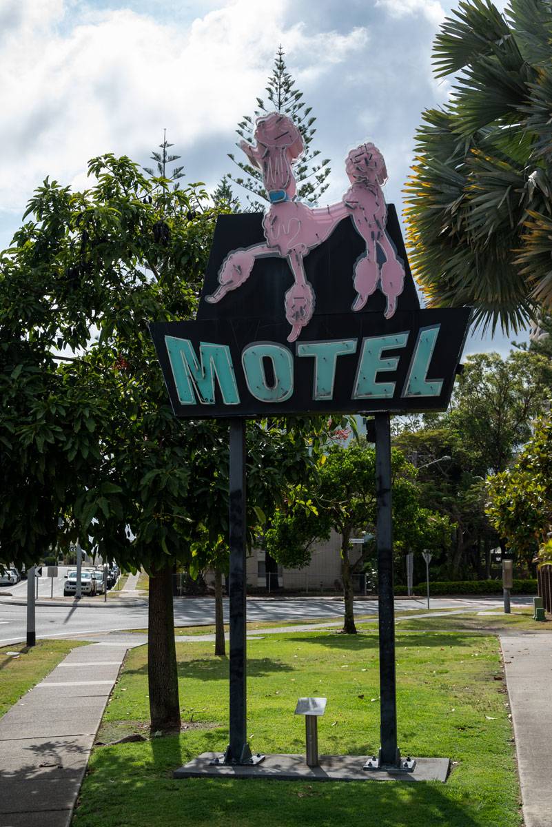 The Pink Poodle Sign - One of the Gold Coast's retro Insta locations