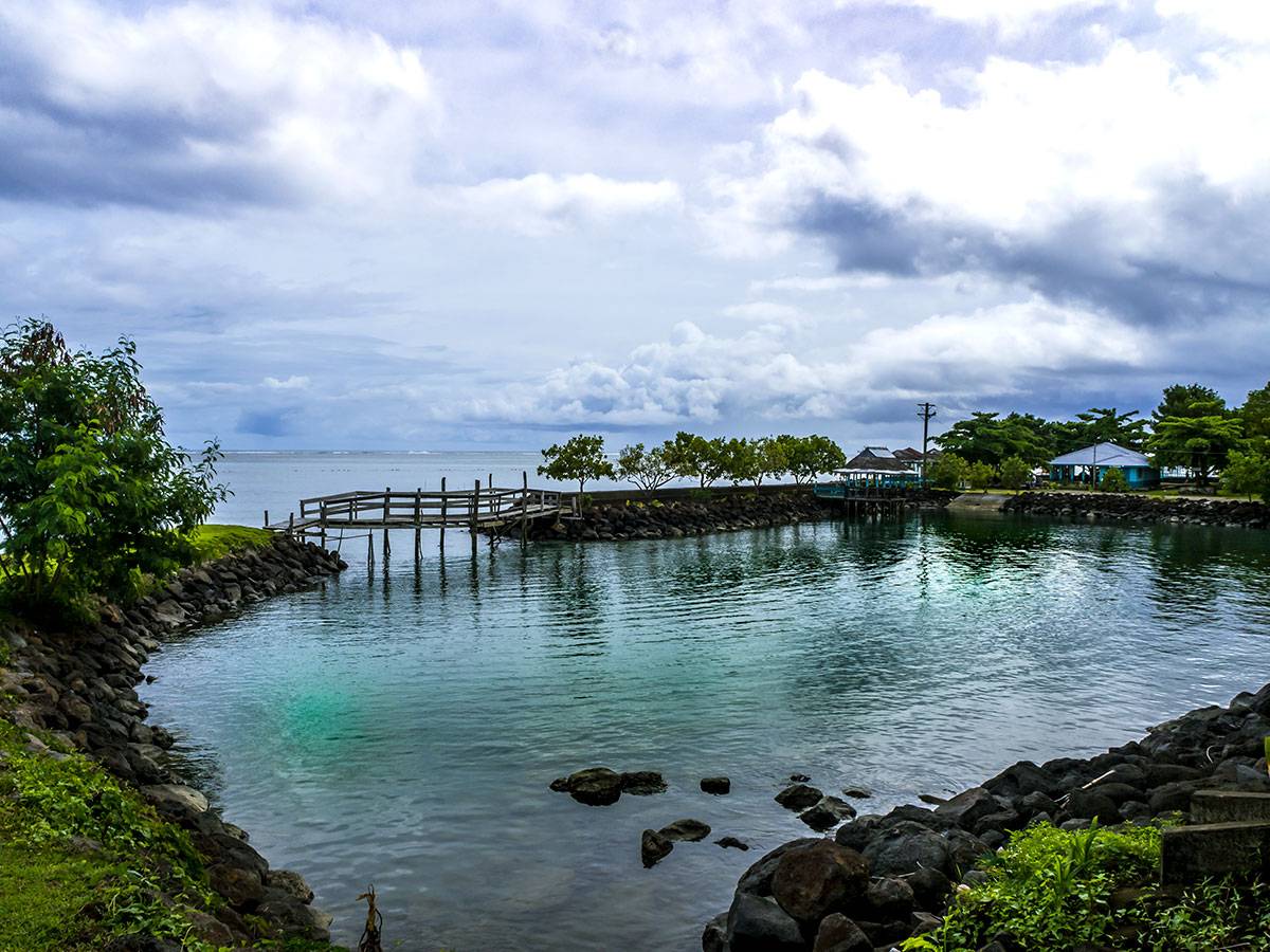 PiulaCavePoolBridge Piula Cave pool surrounds Samoa