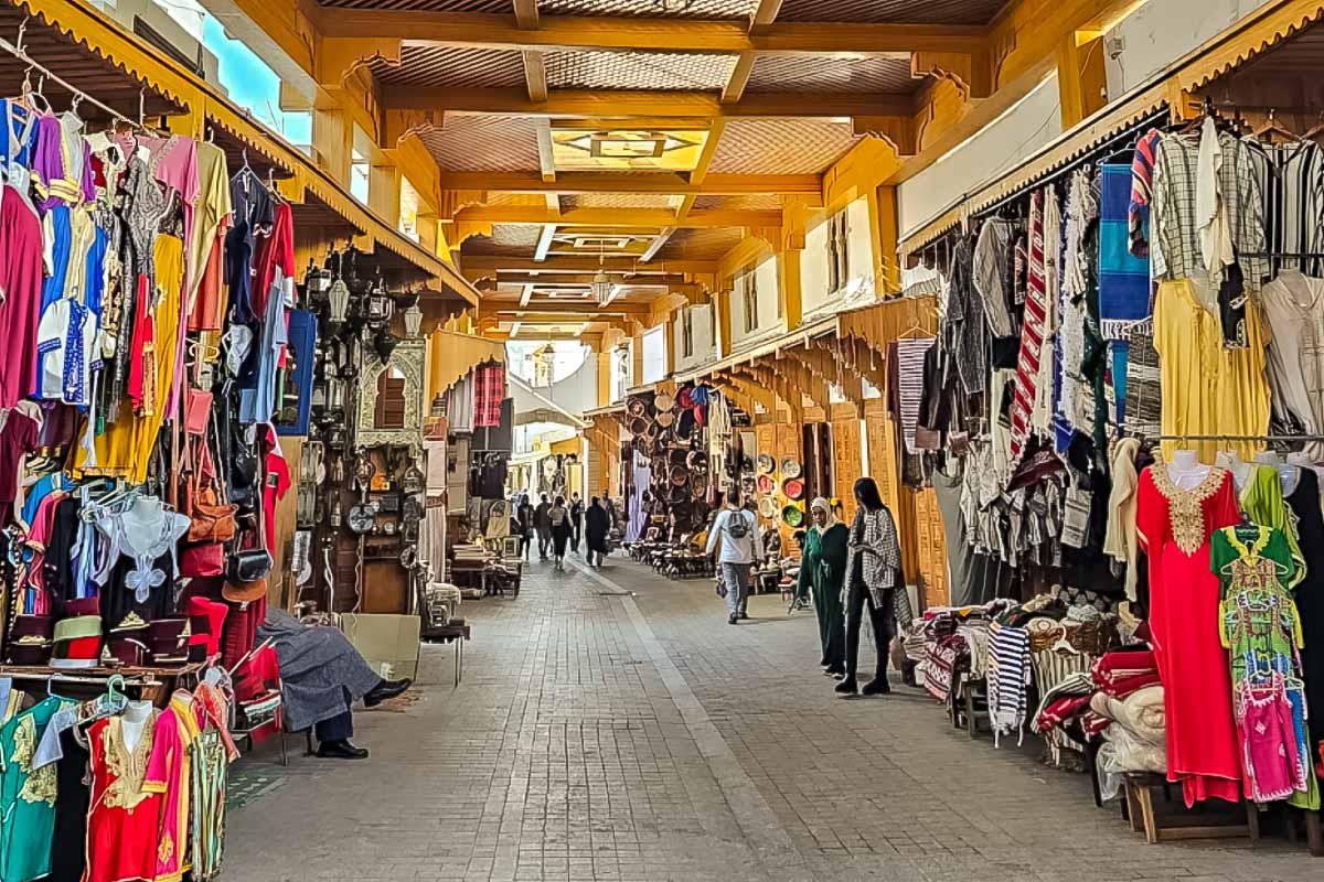The old market and medina in Rabat Morocco