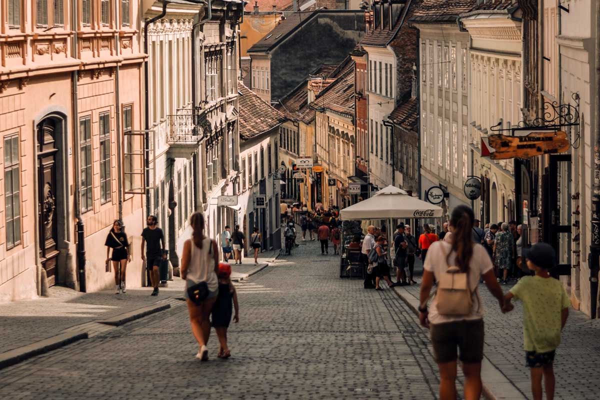 Locals on the streets of Zagreb