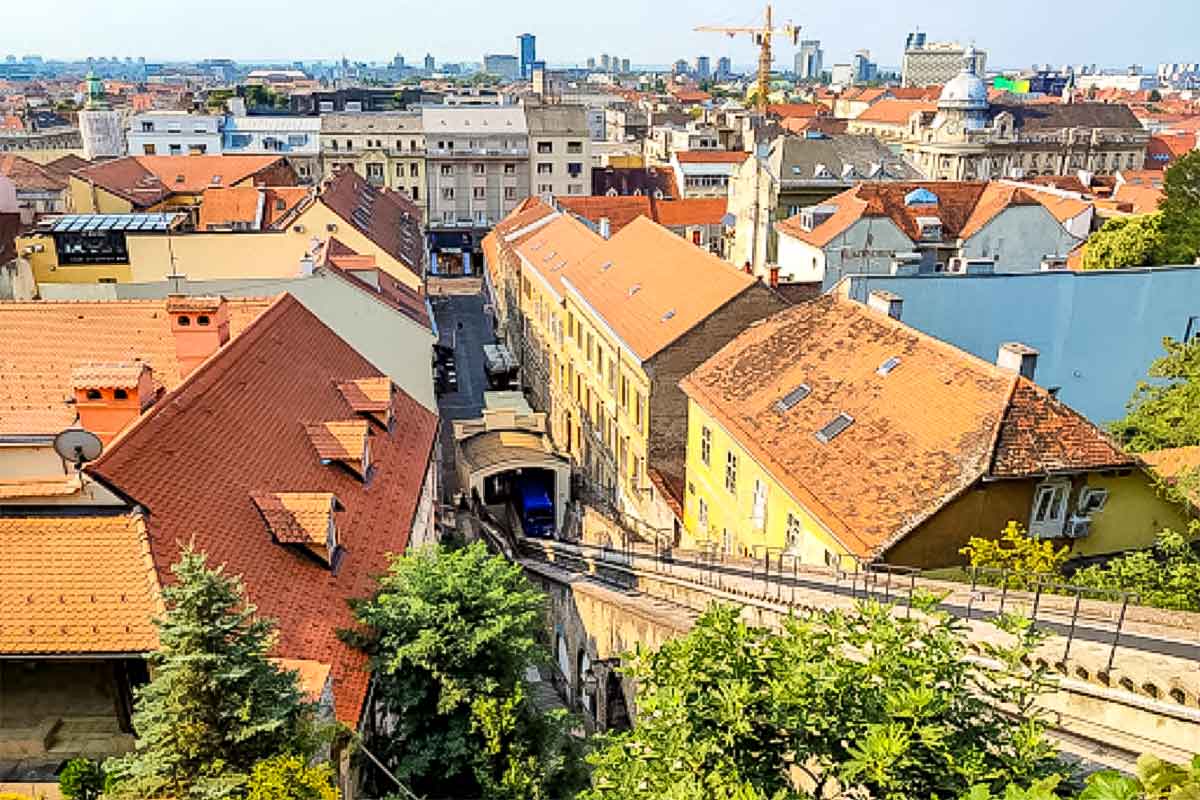 The Fenicular between the lower and upper town Zagreb