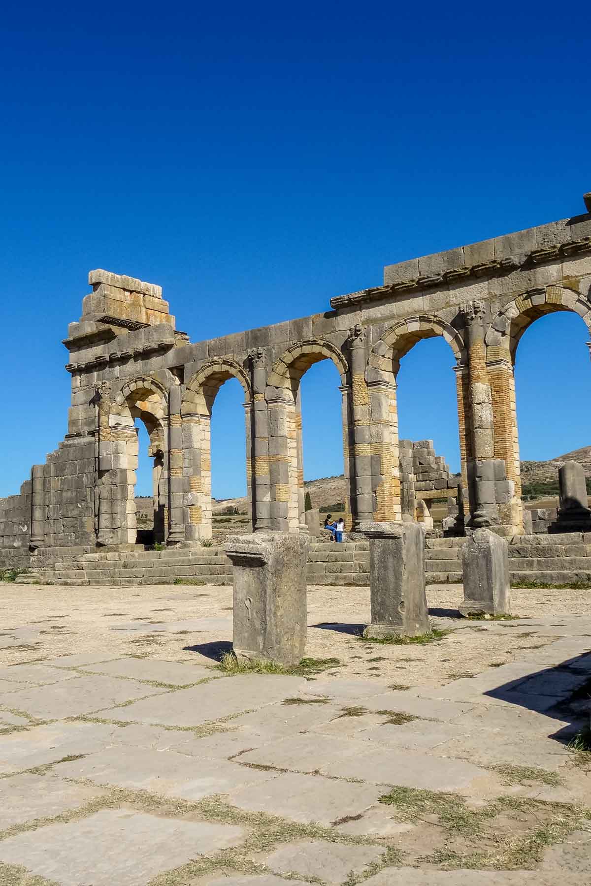 Volubilus_Ruins Ruins at Volubilis Meknes Morocco