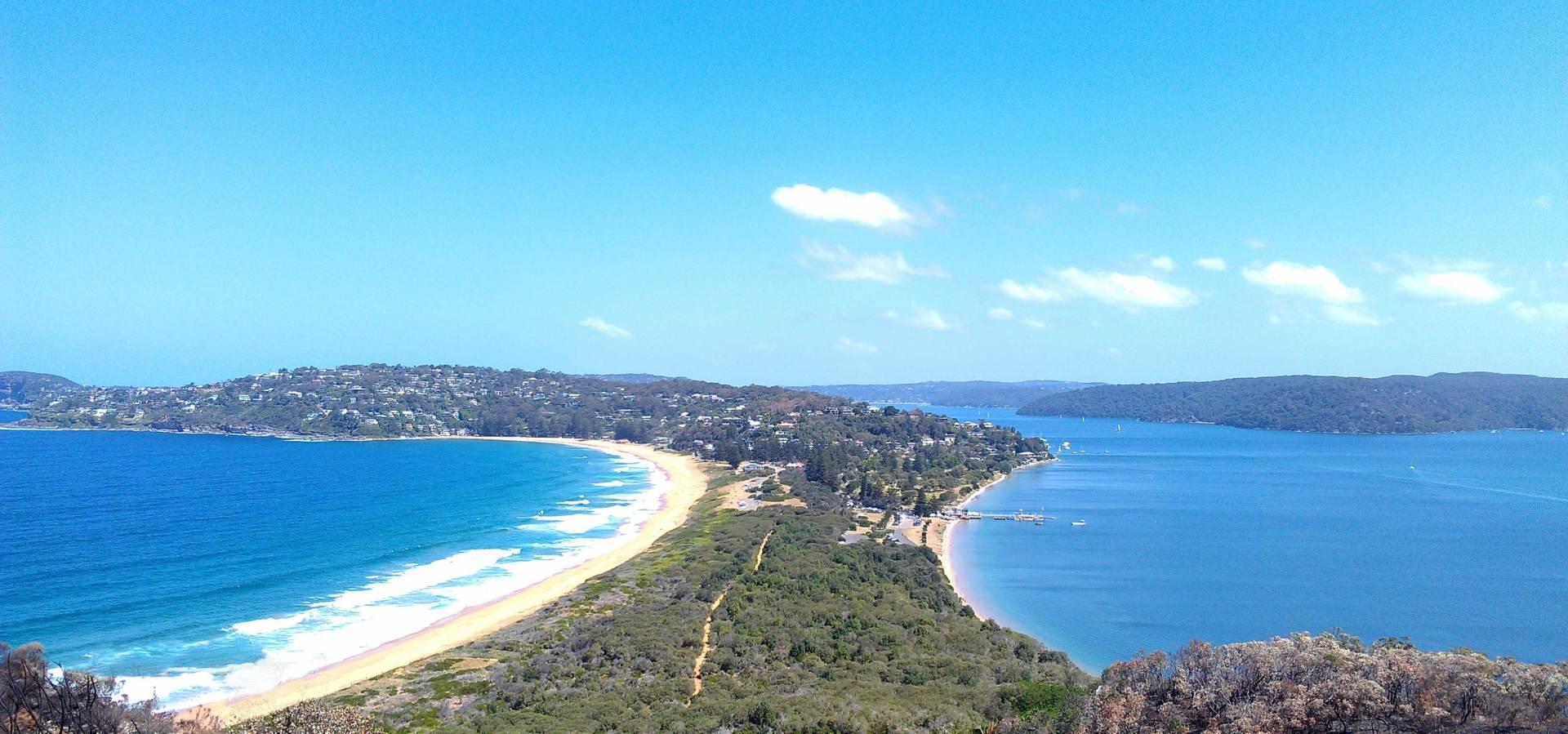 The view from Barrenjoey headland, the northern most point of Sydney's Great Coastal Walk