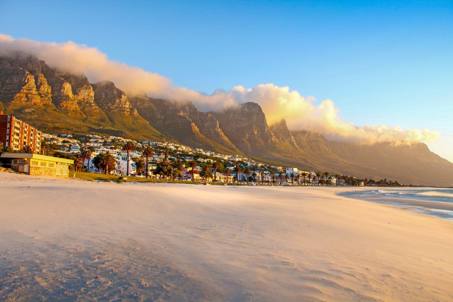 Camps Bay Beach early morning, Capetown South Africa