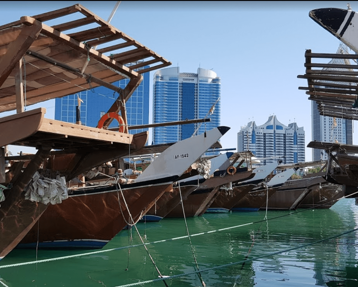 Dhow Harbour in Abu Dhabi. Dhow Harbour in Abu Dhabi.