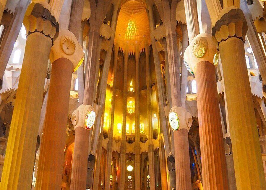 Inside Sagrada Familia Gaudi's amazing church in Barcelona