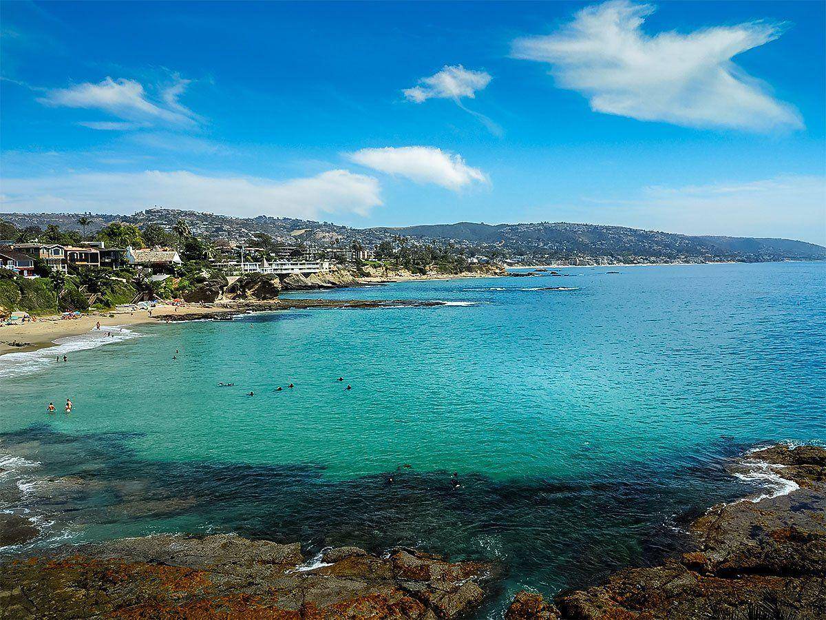 Looking north from one of the headlands of Laguna Beach