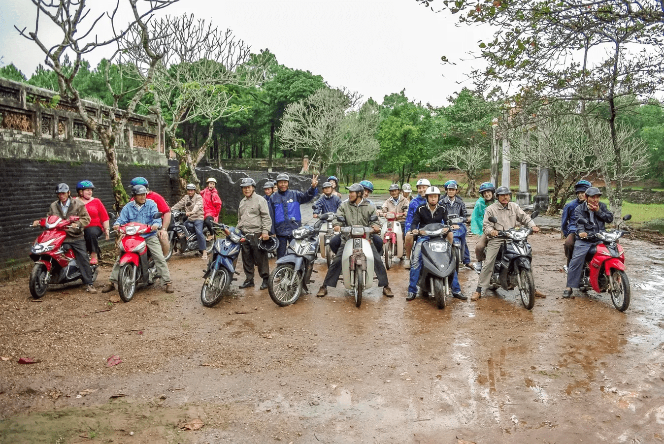 Doing a motorbike tour around Hue in Vietnam