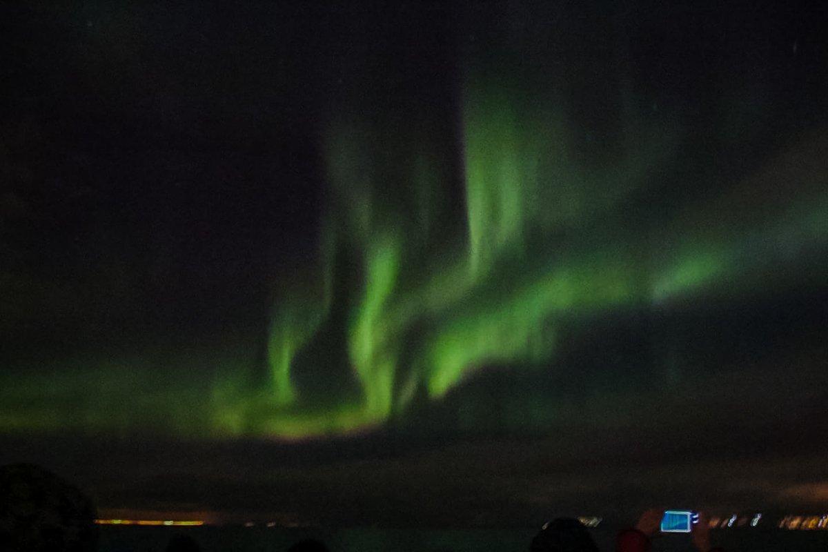 The Aurora Borealis seen from Reykjavik