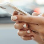 Girl using her mobile phone