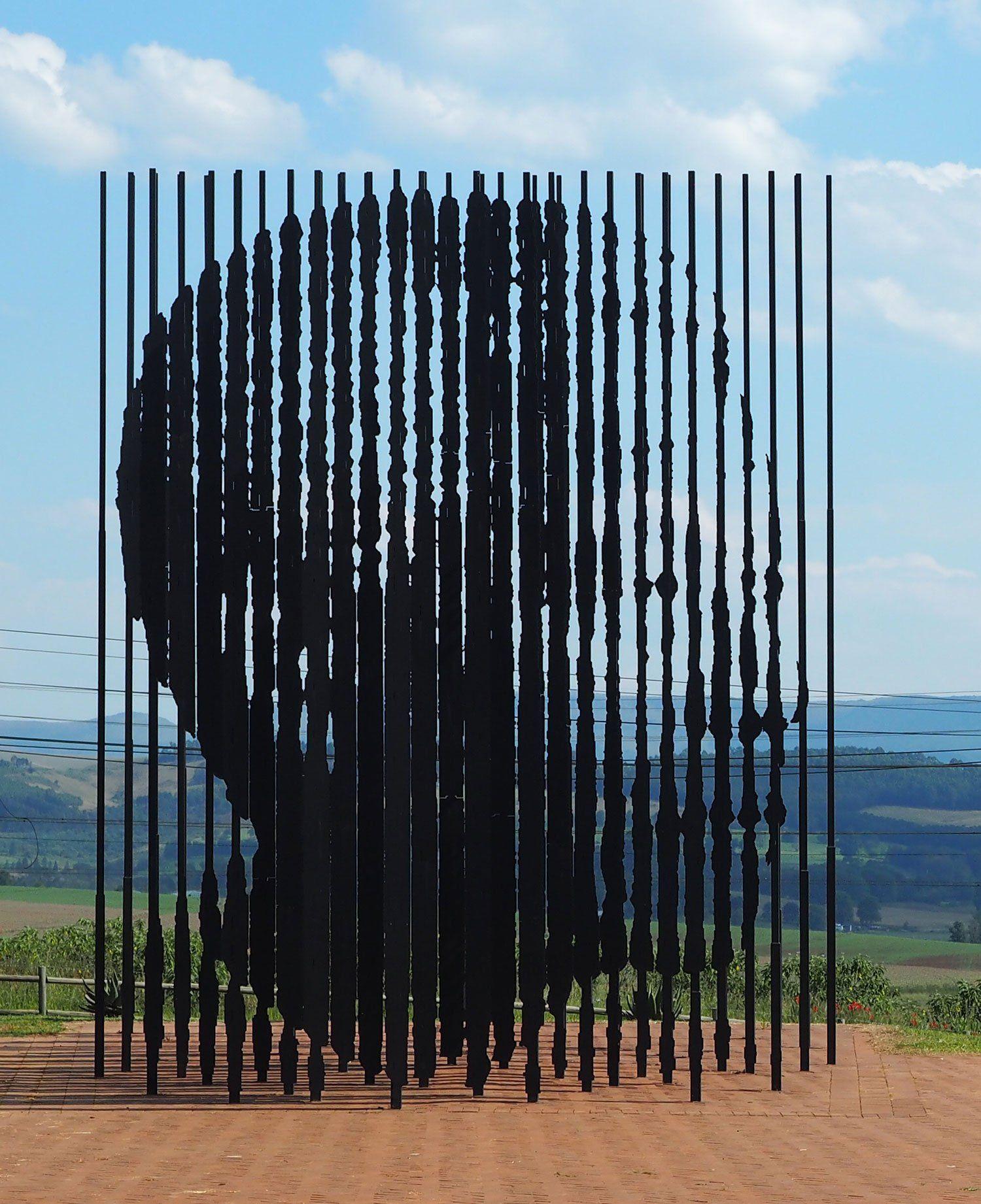 The sculpture at the Nelson Mandela Capture Site