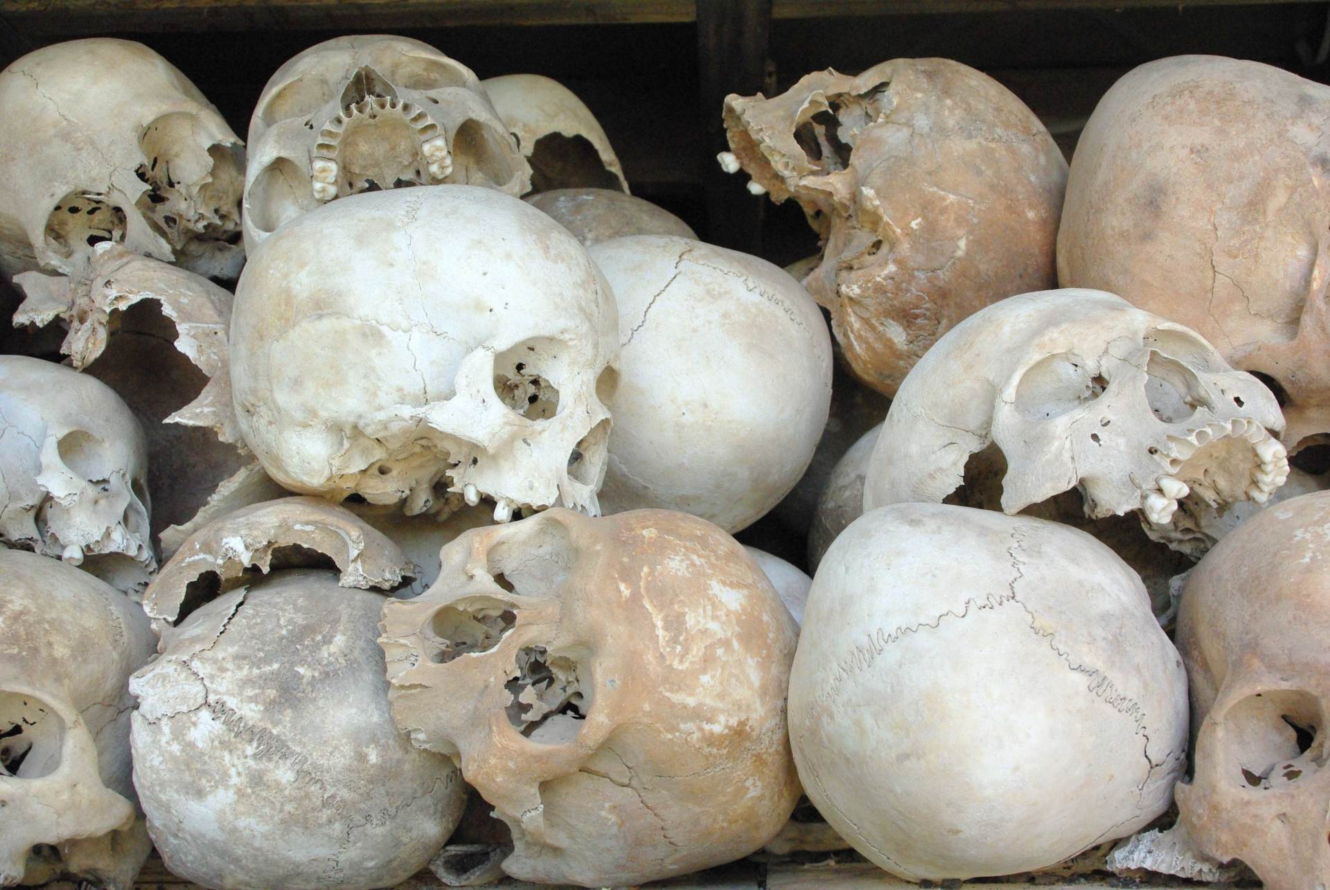 Skulls recovered at The Killing Fields