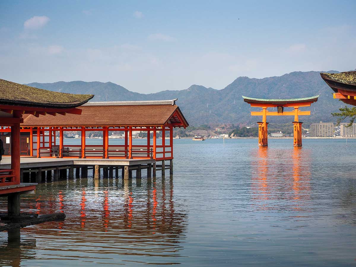 The famous floating Torii Gate