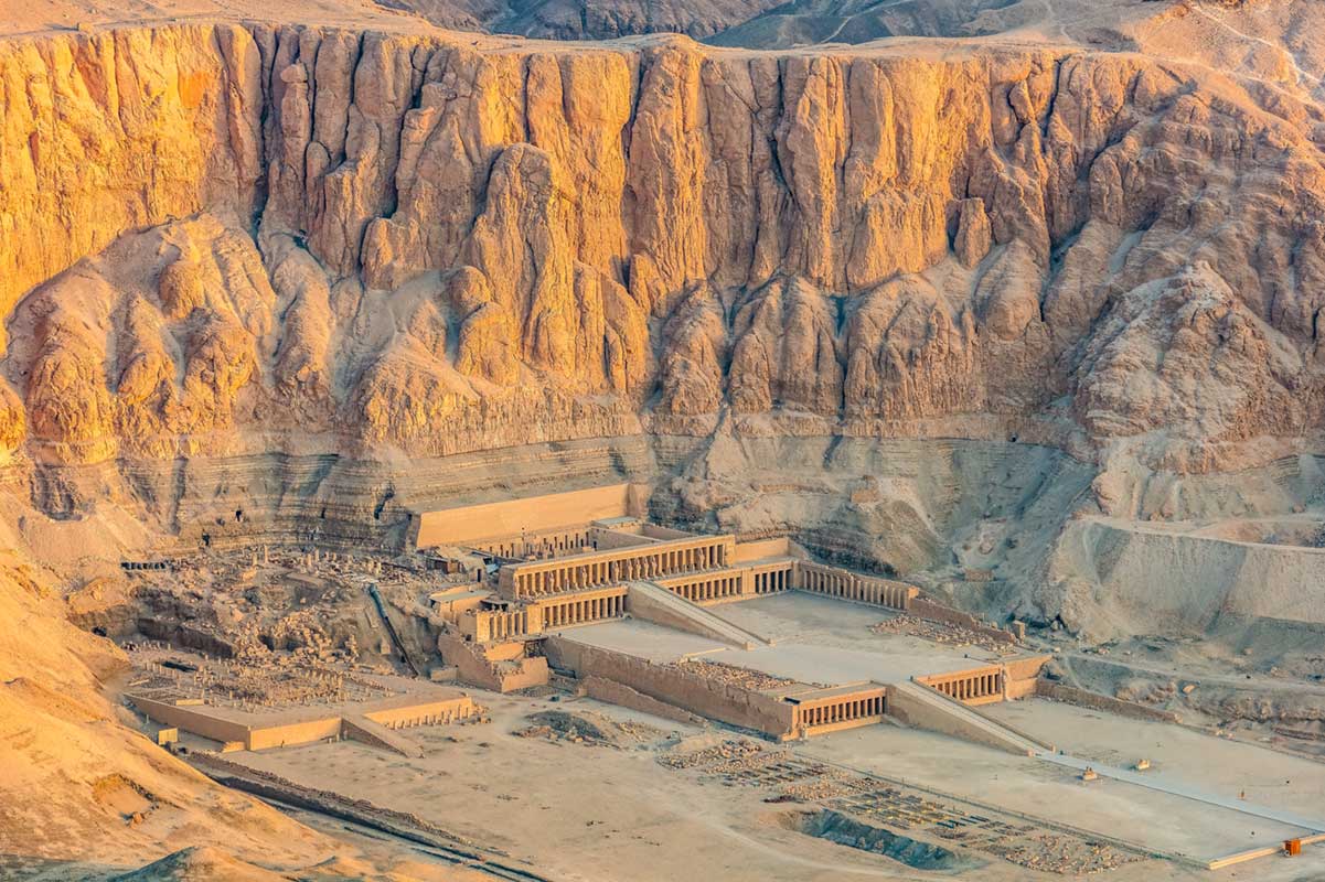 Aerial view of Queen Hatshepsut's Temple