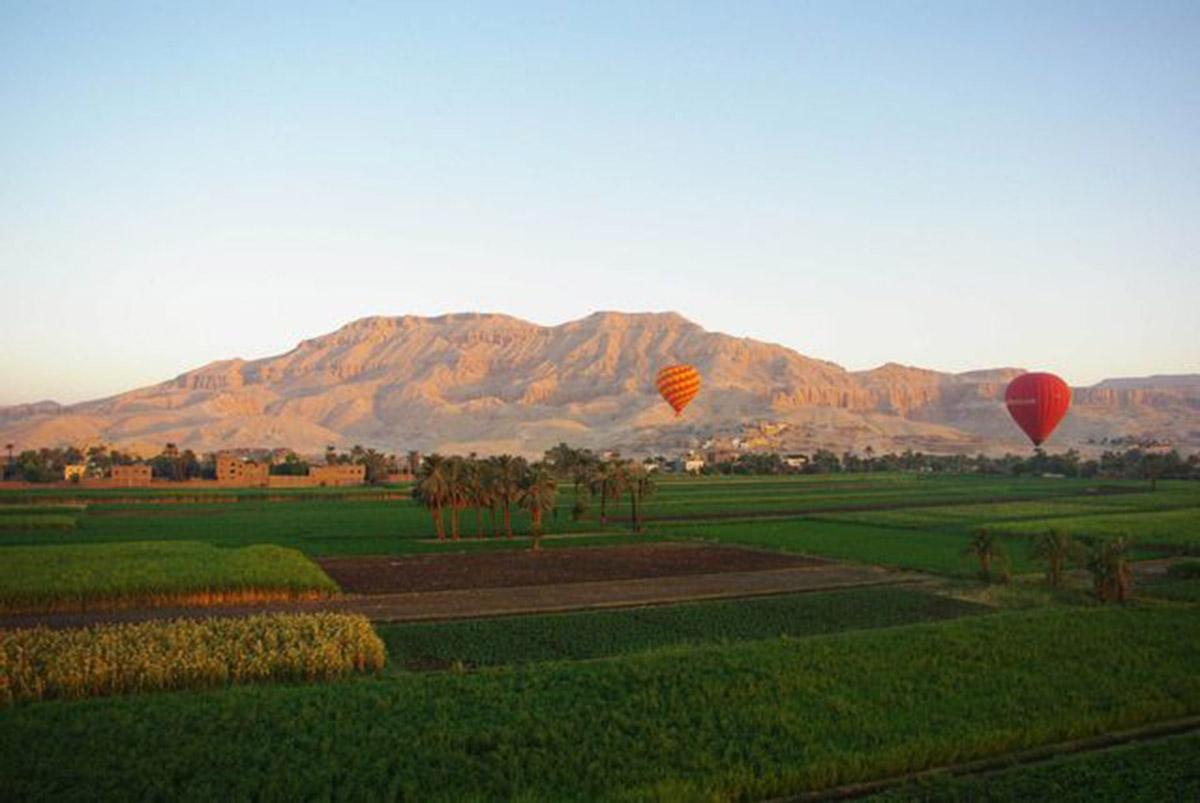 Balloons over the valley of the kings Egypt