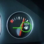 Fuel filler indicator on car dash