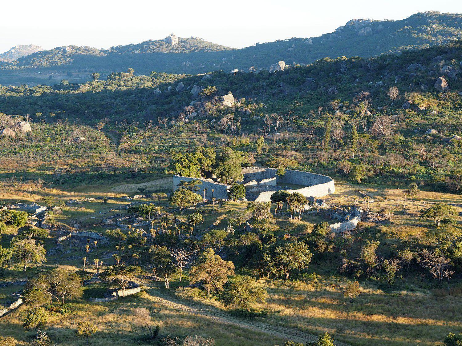 The view over Great Zimbabwe Ruins The view over Great Zimbabwe Ruins