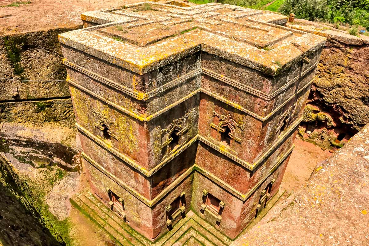 lalibela-churchofstgeorgesideview Church of St George, Lalibela