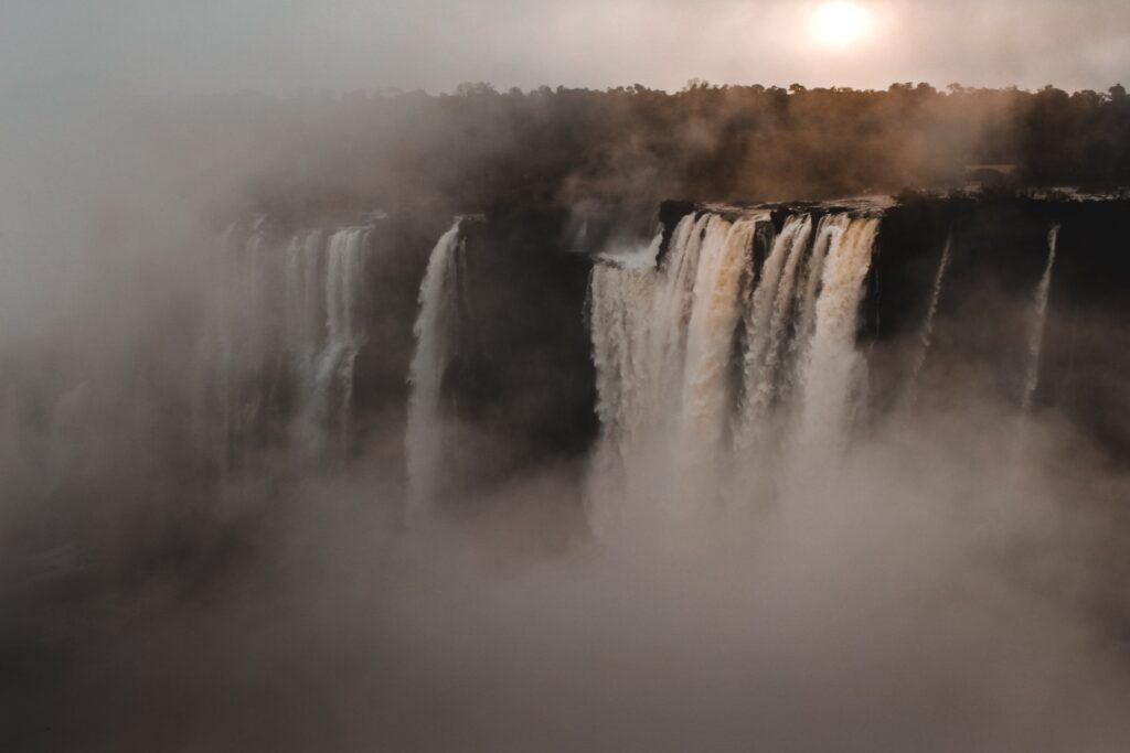 Mist Over The Falls of Victoria Falls, Zimbabwe