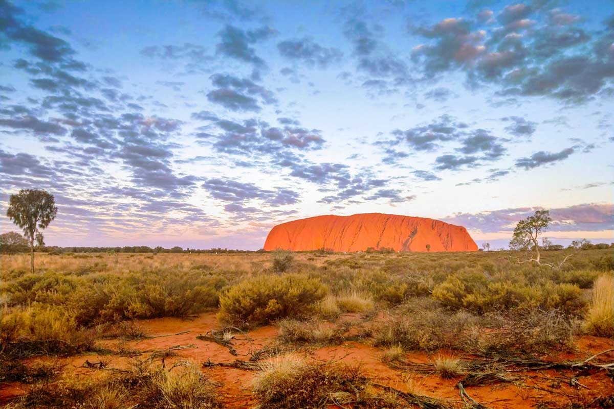 Sunset over Uluru Central Australia